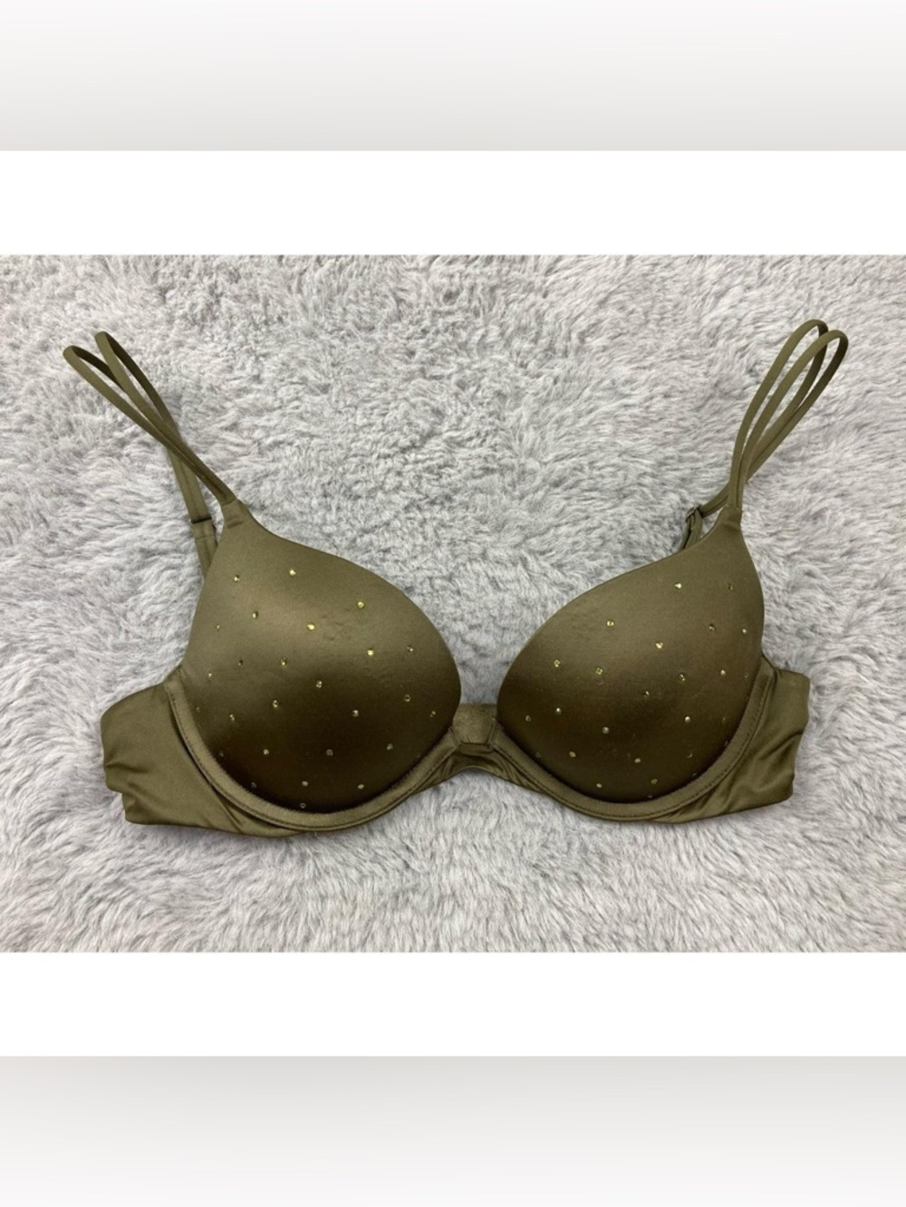 Victoria’s Secret green rhinestone very sexy push up bra